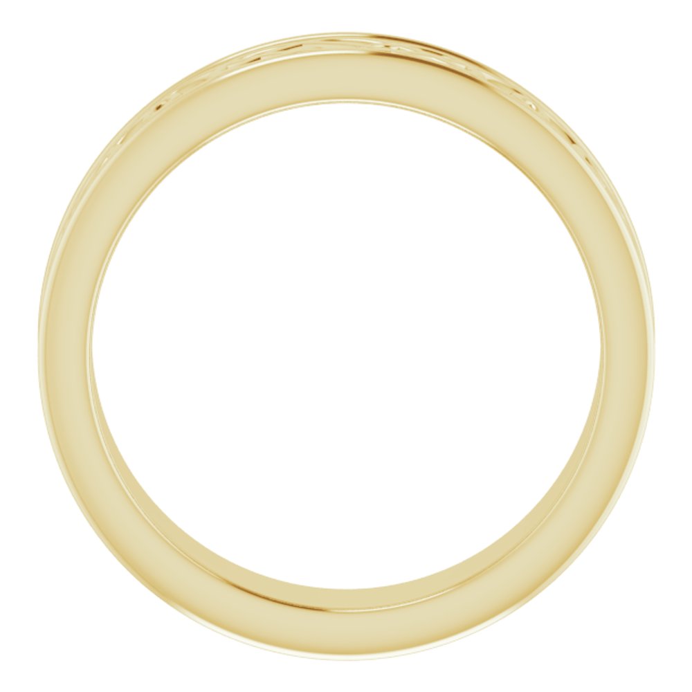 14K Yellow 5 mm Celtic-Inspired Flat Band