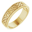 14K Yellow 5 mm Celtic-Inspired Flat Band Size 5.5