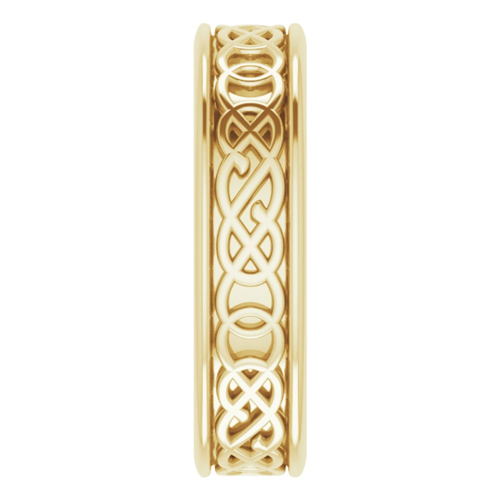 14K Yellow 5 mm Celtic-Inspired Band Size 5.5