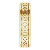 14K Yellow 5 mm Celtic-Inspired Band Size 5.5