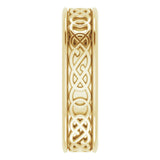 14K Yellow 5 mm Celtic-Inspired Flat Band