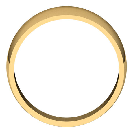 14K Yellow Gold 9 mm Tapered Half Round Band Size 9.5