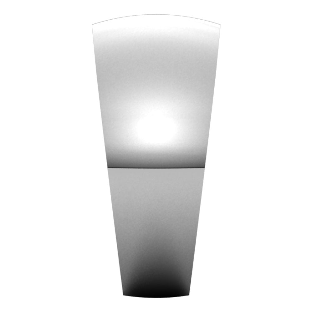 14K White 9 mm Half Round Tapered Band Size 17.5