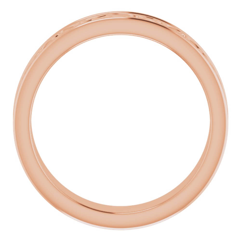 14K Rose 5 mm Celtic-Inspired Flat Band Size 6.5