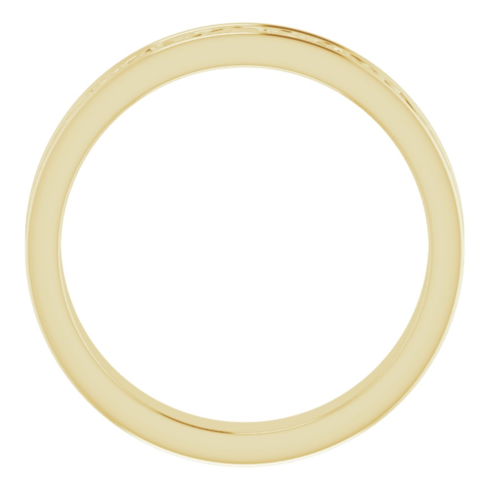 10K Yellow 4 mm Celtic-Inspired Flat Band Size 7.5