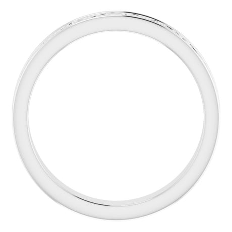 14K White Gold 4 mm Celtic-Inspired Flat Band Size 8