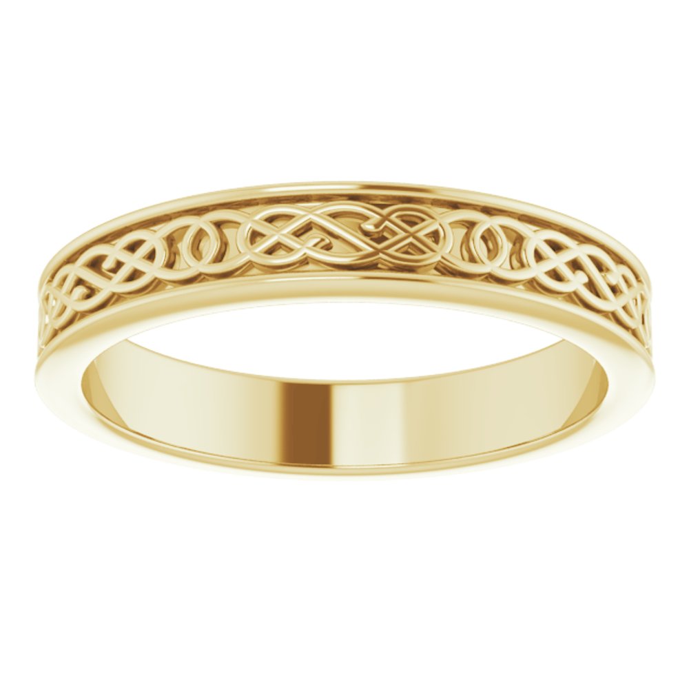 14K Yellow 4 mm Celtic-Inspired Band Size 8.5