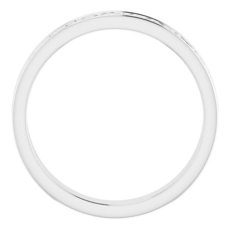 14K White 4 mm Celtic-Inspired Flat Band Size 10