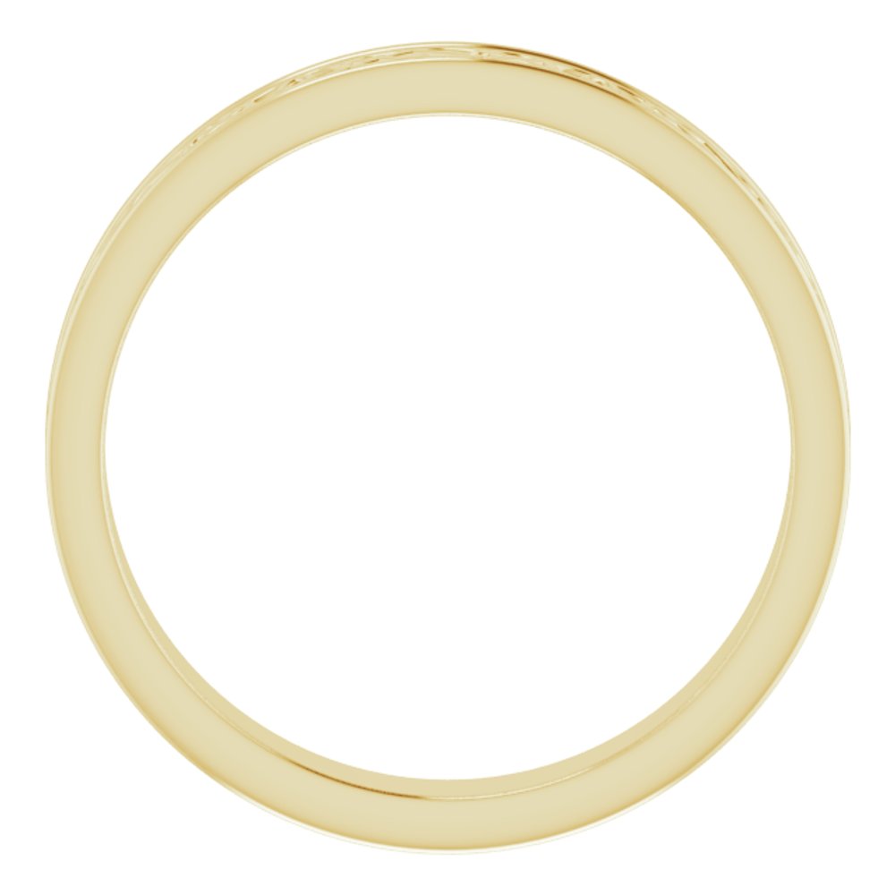 14K Yellow Gold 4 mm Celtic-Inspired Flat Band Size 10