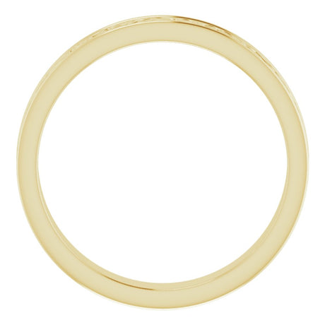 14K Yellow Gold 4 mm Celtic-Inspired Flat Band Size 10