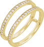 14K Yellow 1/5 CTW Natural Diamond Ring Guard