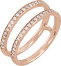 14K Rose Gold 1/5 CTW Natural Diamond Ring Guard