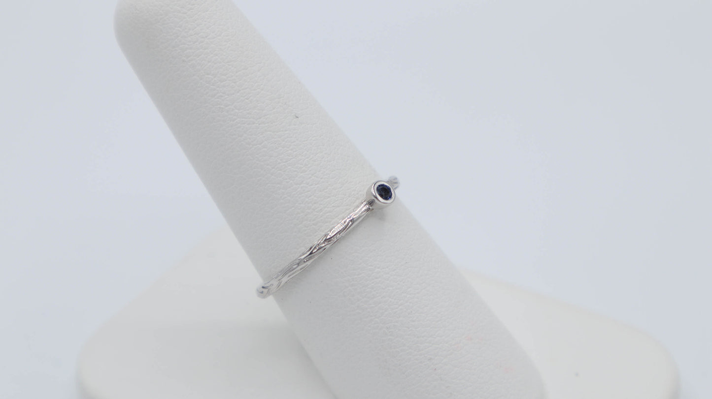 SALE 35% OFF - White Gold and Sapphire Ring