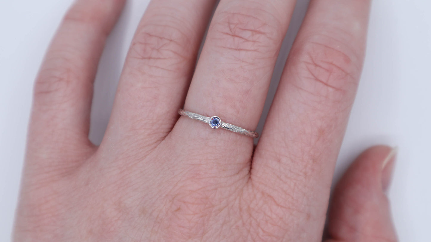 SALE 35% OFF - White Gold and Sapphire Ring