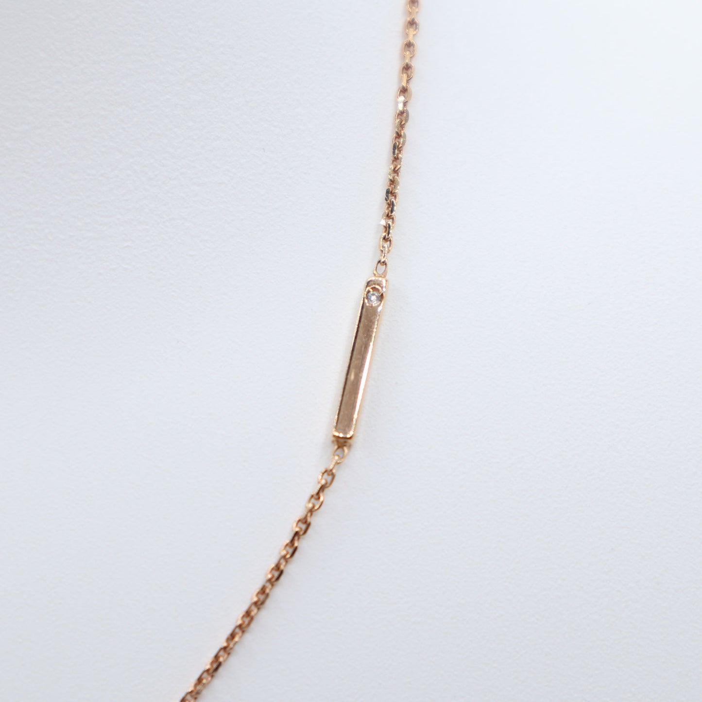 SALE 35% OFF - Rose Gold Asymetrical Bar Necklace