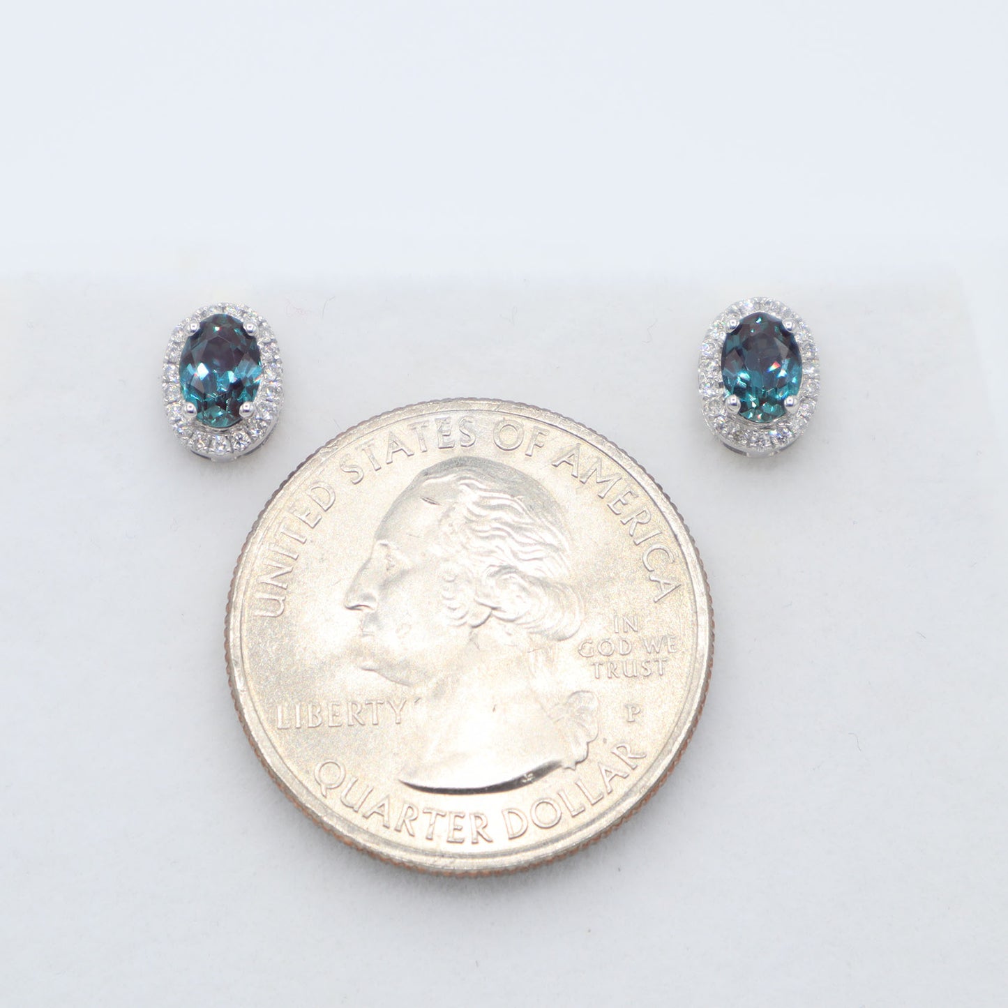 Alexandrite and Diamond Earrings