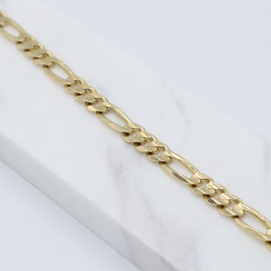 SALE 35% OFF - Large Gold Figaro Chain Bracelet
