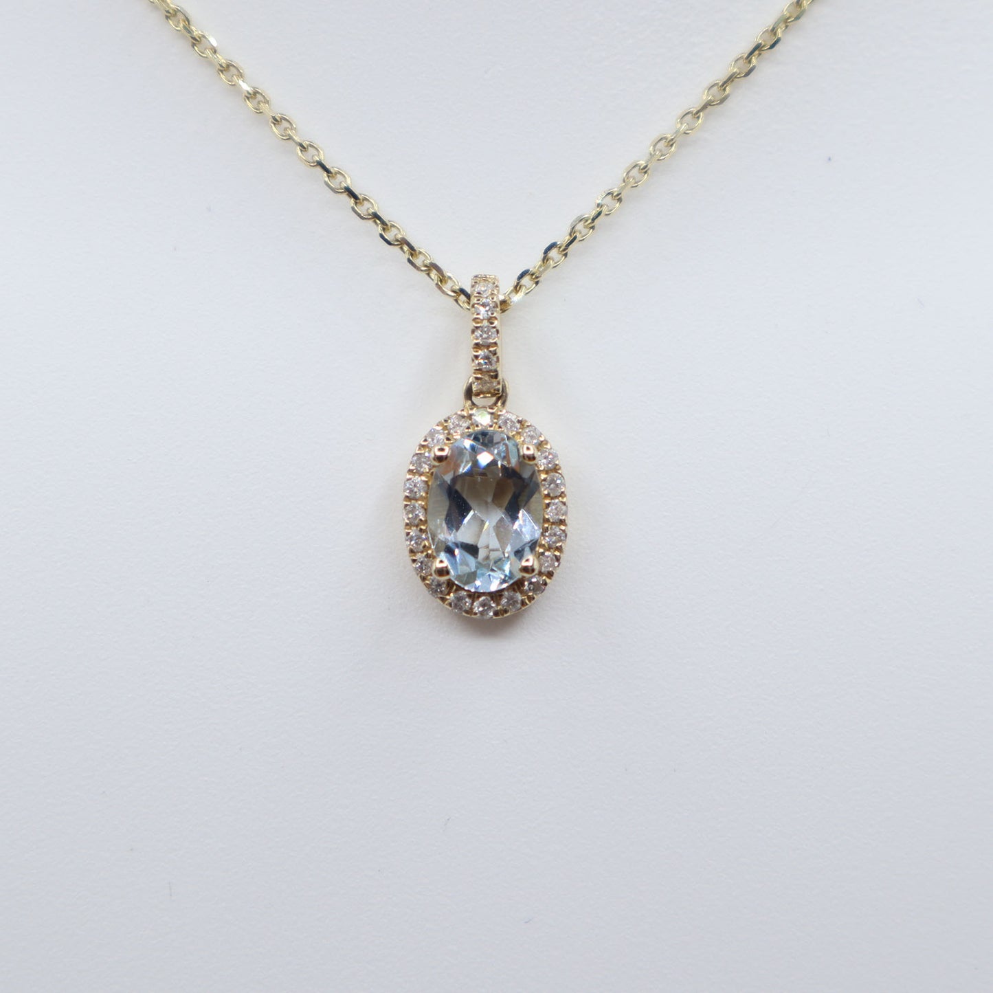 Diamond and Aquamarine Pendant