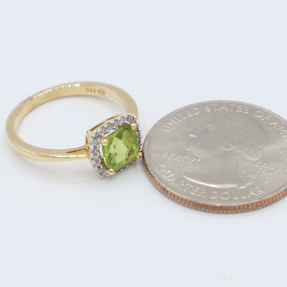 Peridot and Diamond ring