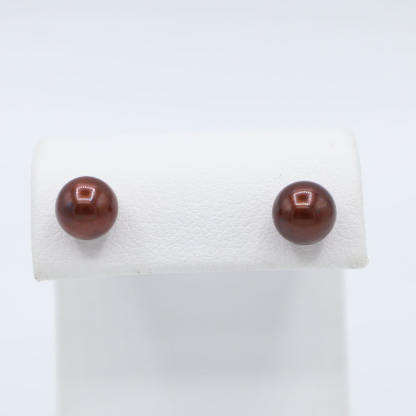 SALE 35% OFF - Coffee Pearl Stud Earrings