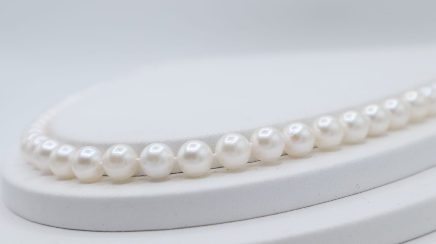 SALE 35% OFF - White Pearl Strand Necklace