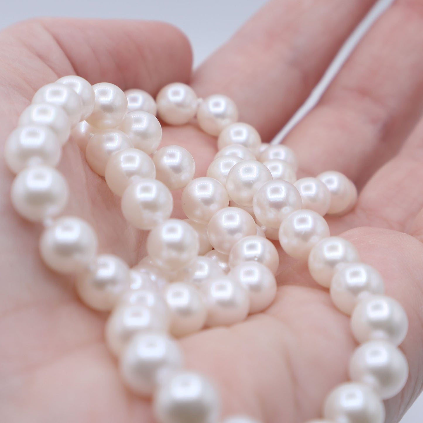 SALE 35% OFF - White Pearl Strand Necklace