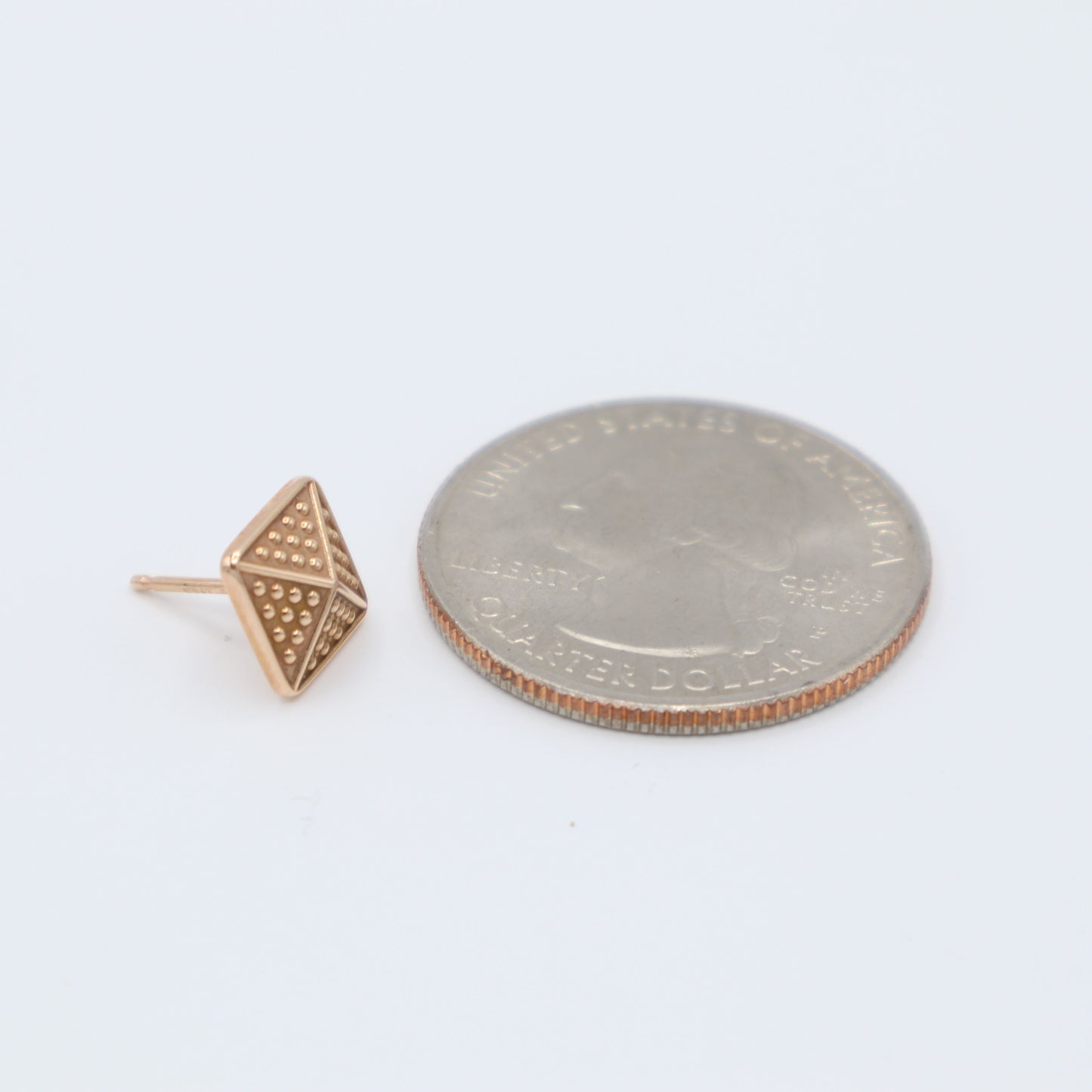SALE 35% OFF - Rose Gold Pyramid Studs