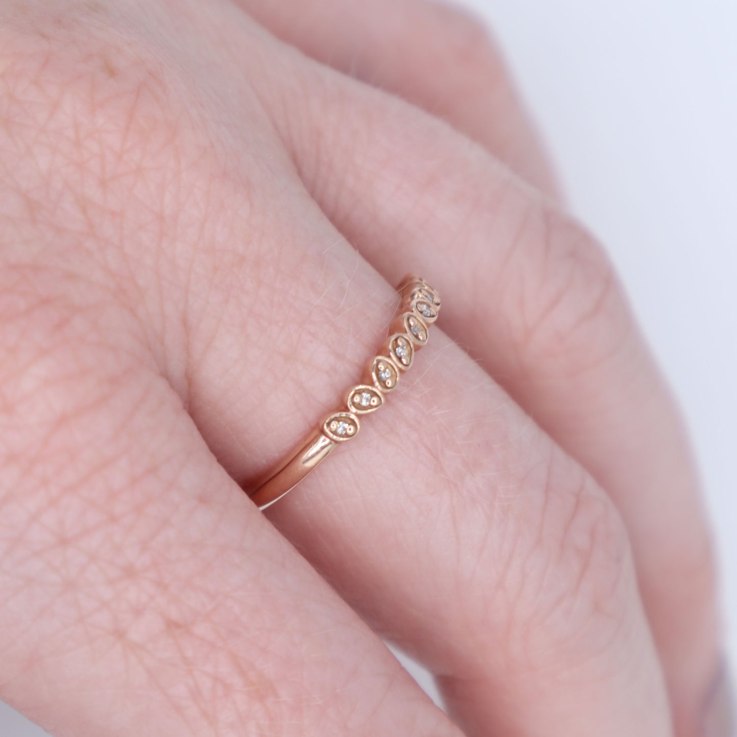 Rose Gold and Diamond Band