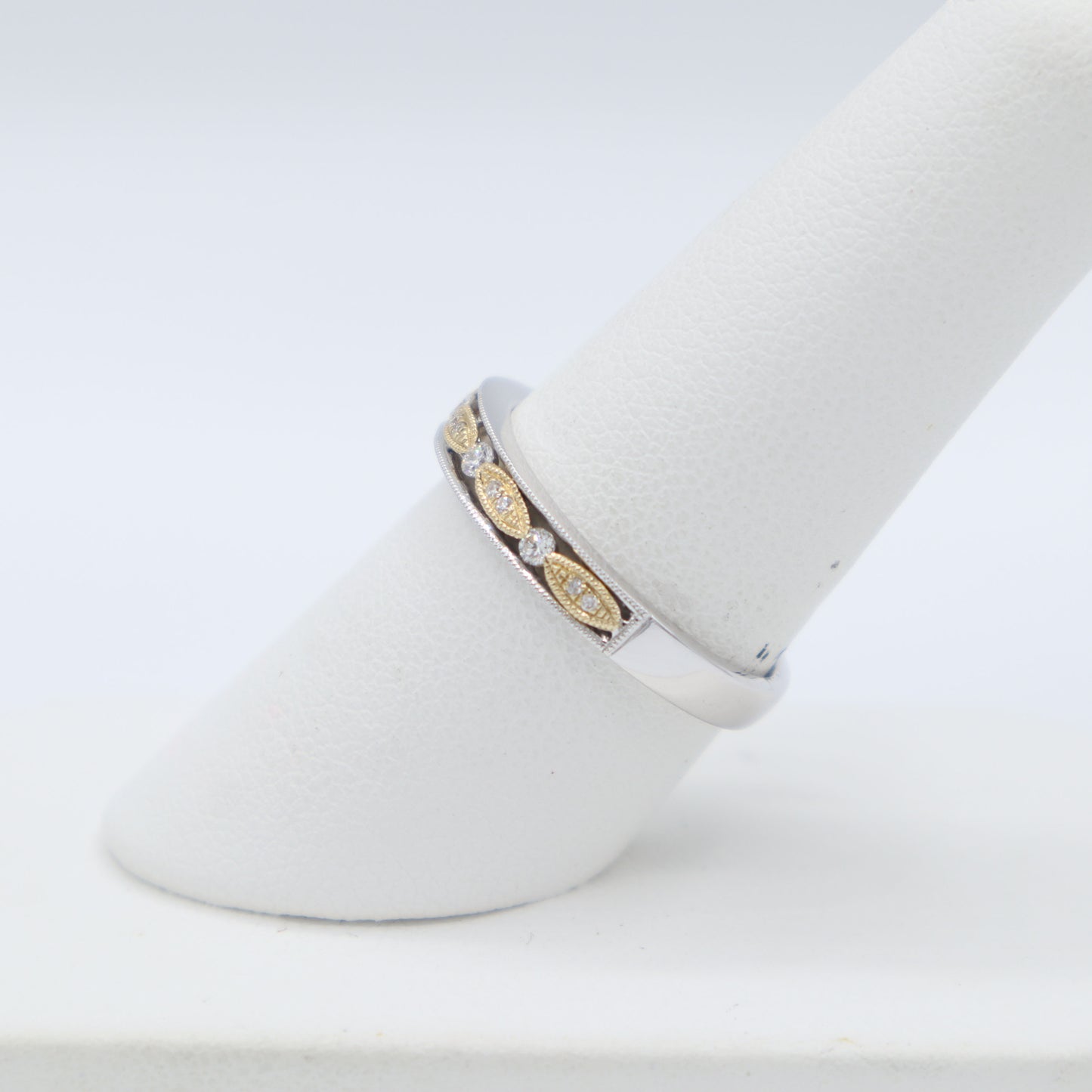 Two-Toned Gold and Diamond Band