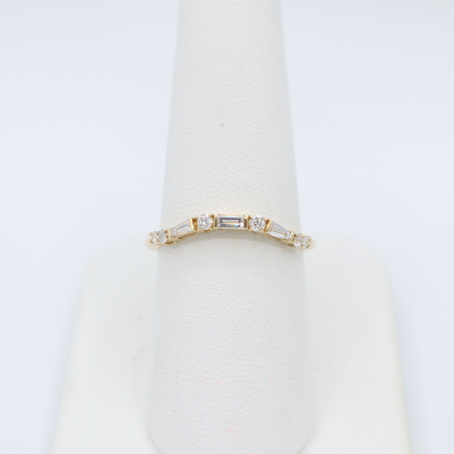 Gold and Diamond Curved Band