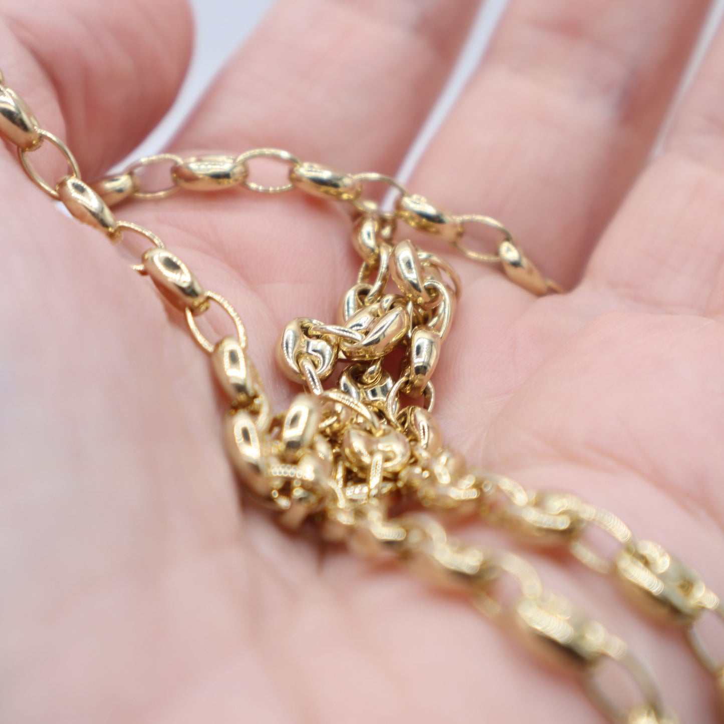 Yellow Gold Anchor Chain 22"