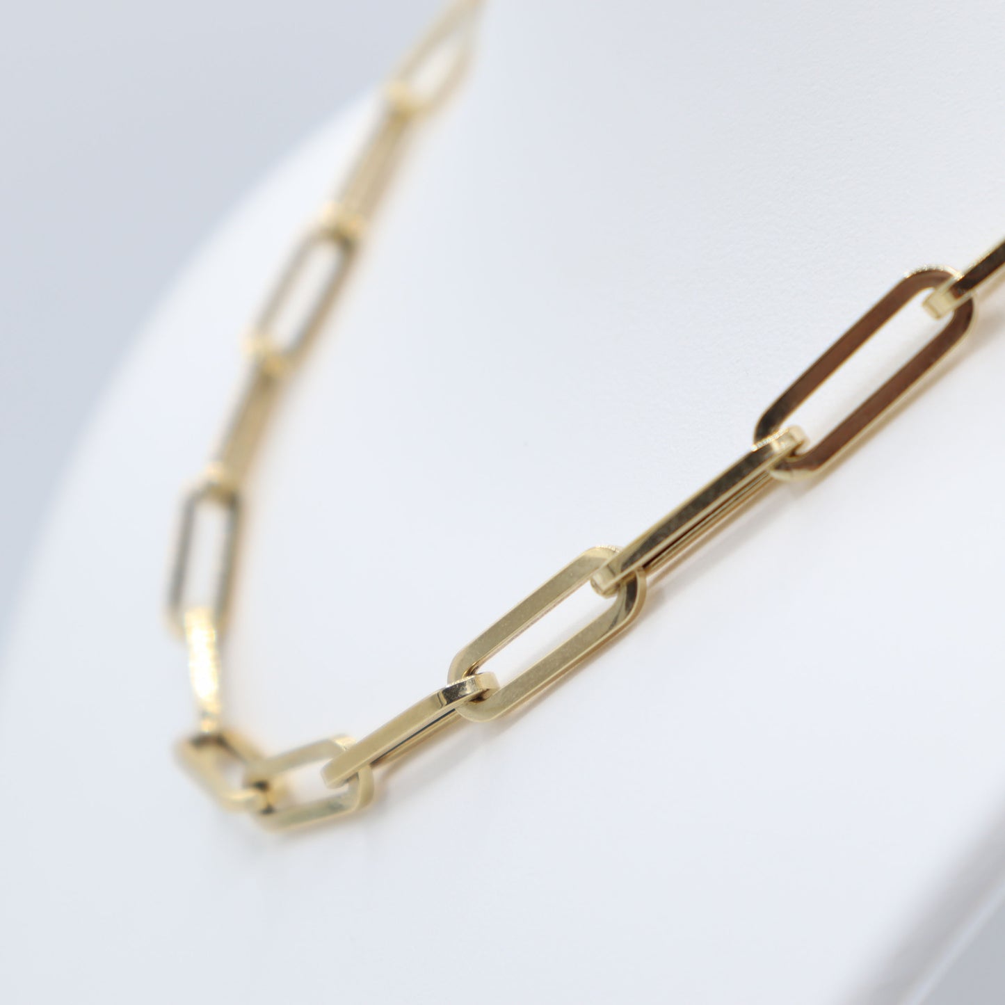 Gold Paperclip Chain 16"
