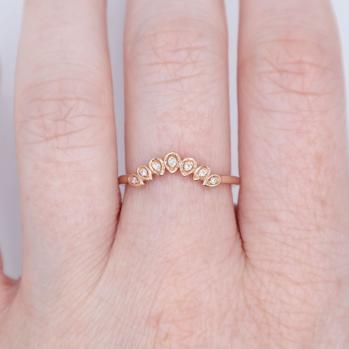 Rose Gold Diamond Stackable Band