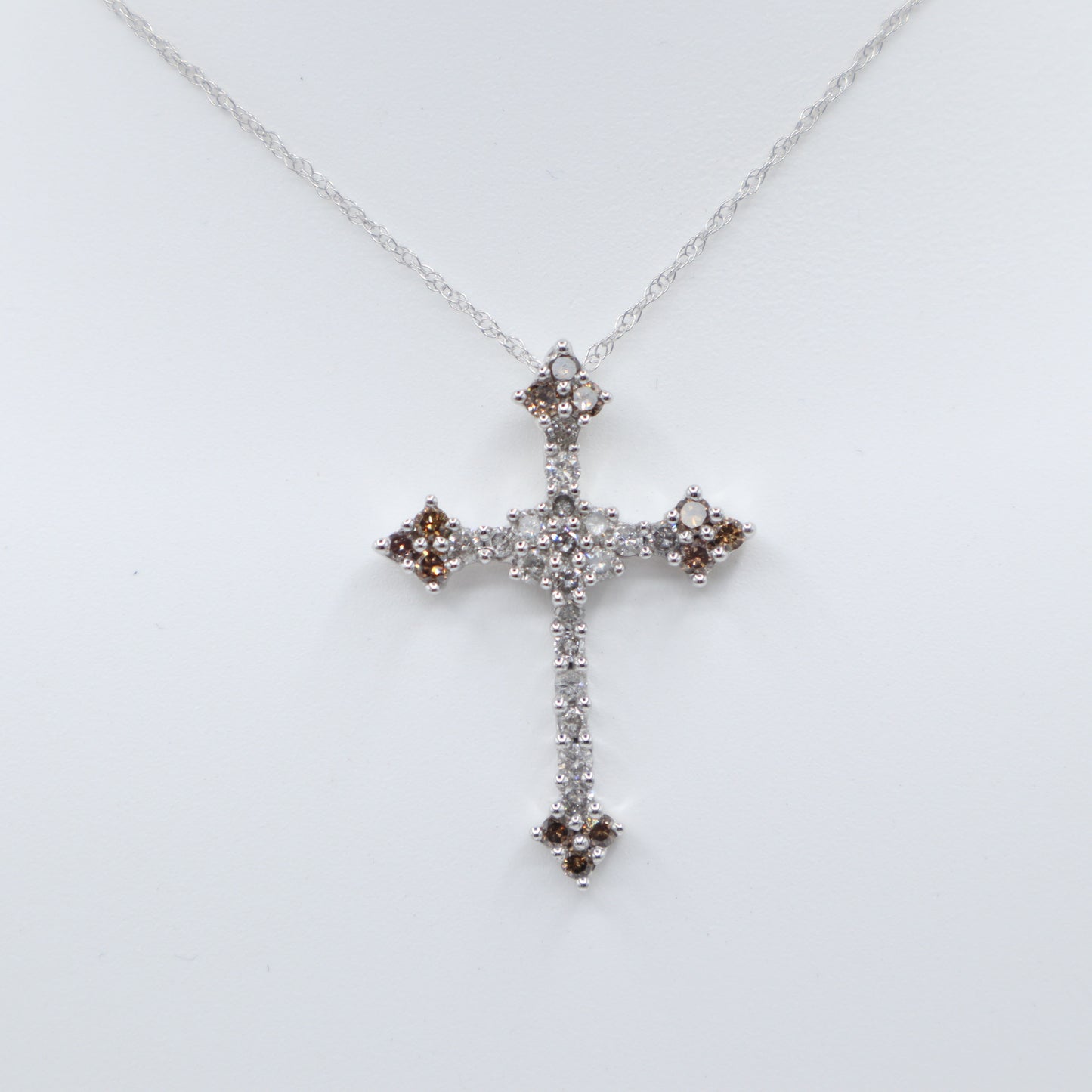 White Gold and Diamond Cross