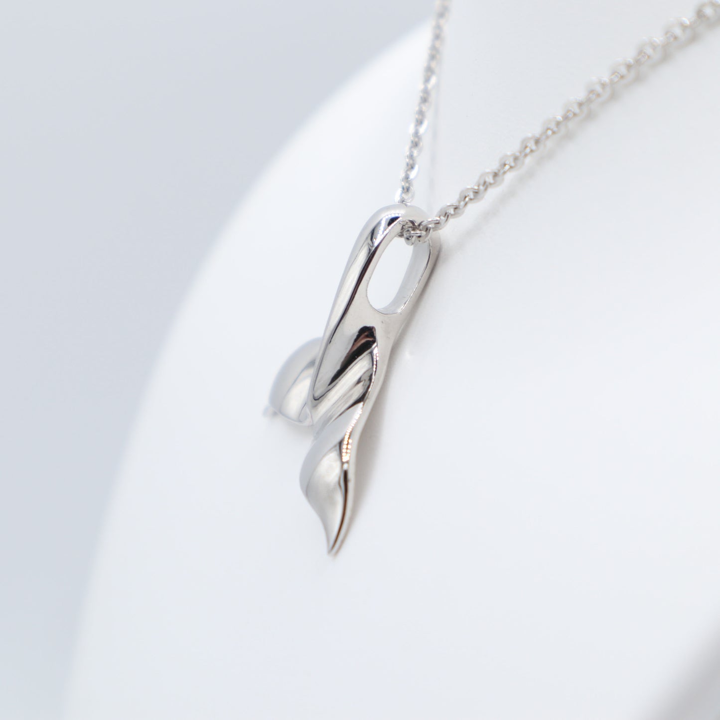 Sterling Silver Whale Tail Pendant