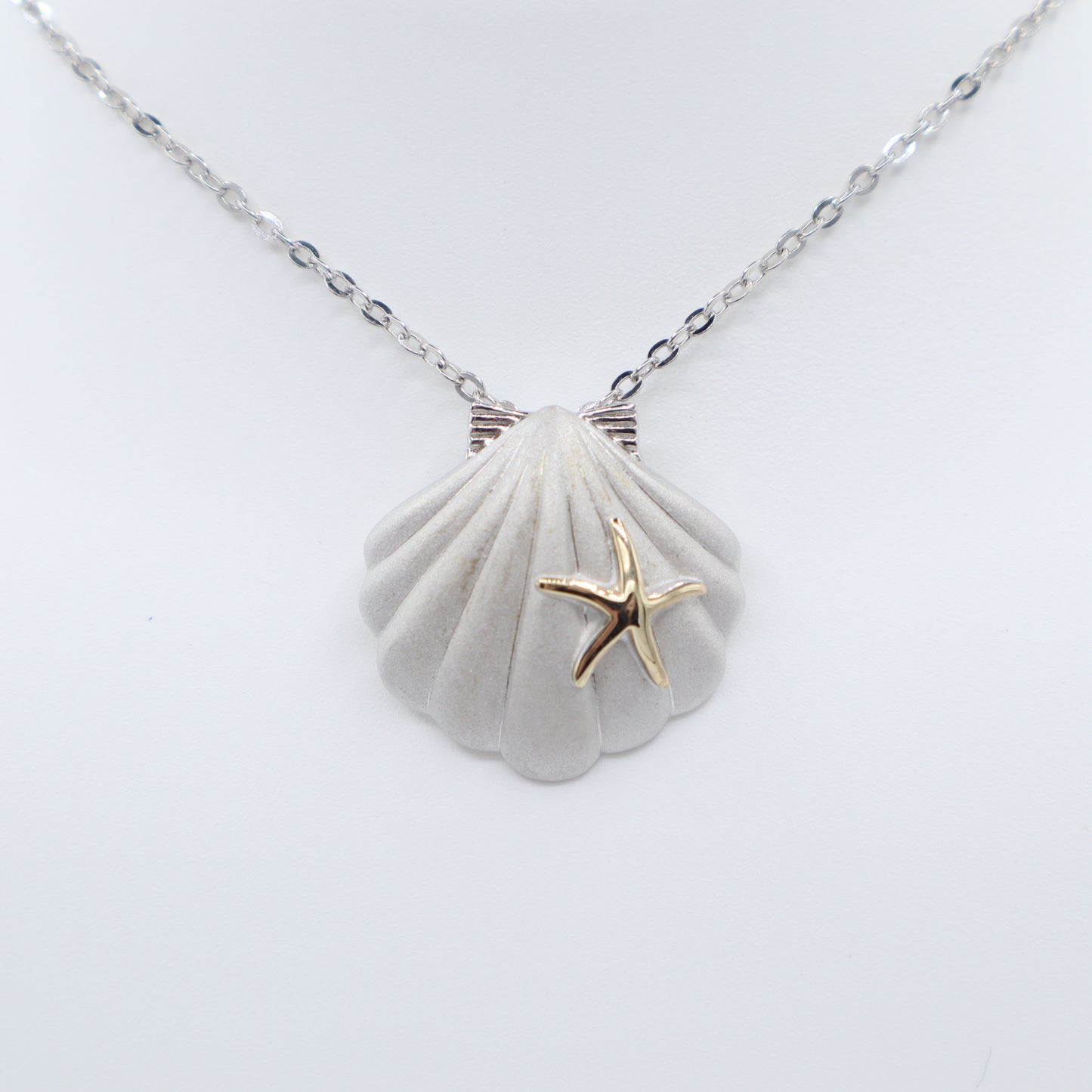 Sterling Silver and Gold Shell Pendant