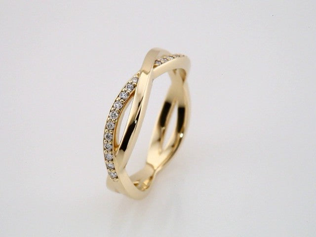 14K Yellow 1/8 CTW Natural Diamond Infinity-Inspired Ring