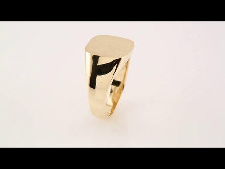 14K Yellow Gold Square Signet Ring