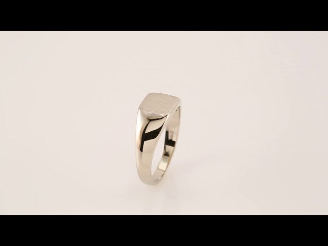 Sterling Silver 11 mm Square Signet Ring