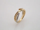 14K Yellow/White Gold 1/8 CTW Natural Diamond Bypass Ring