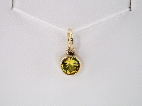 14K Yellow Posh Mommy® Imitation Citrine Charm