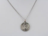 Sterling Silver 15 mm Round St. Raphael 18" Necklace