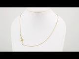 14K Yellow Lightning Bolt 16" Necklace