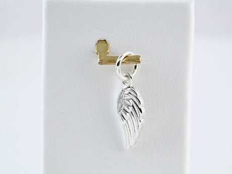 14K White Posh Mommy® Angel Wing Charm