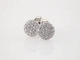 14K White Gold 1/3 CTW Natural Diamond Cluster Earrings