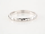 14K White True Love Chastity Ring Size 9