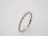 14K White Gold 2.5 mm Stackable Beaded Ring