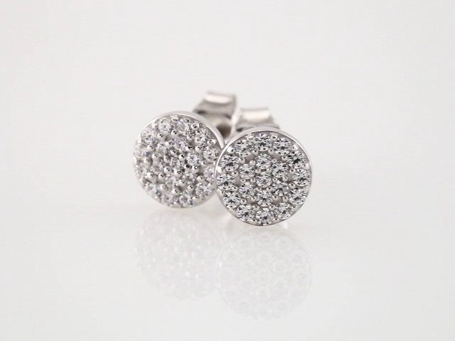 14K White 1/3 CTW Natural Diamond Cluster Earrings