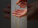 14K Yellow Gold 4 mm Panther 16" Chain