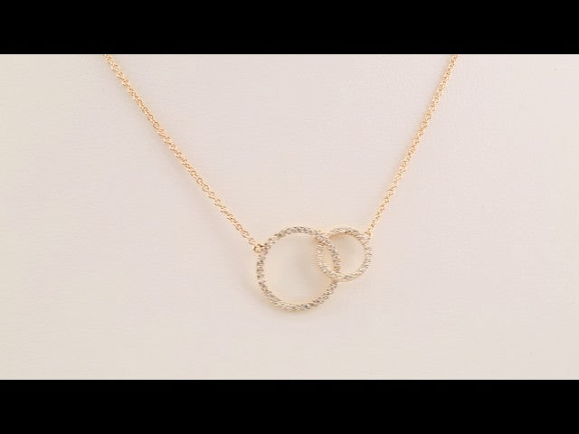 14K Yellow 1/3 CTW Natural Diamond Circle 18" Necklace